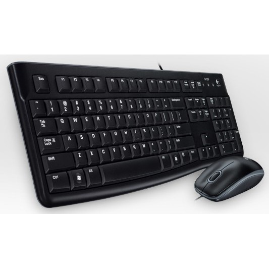 Logitech MK 120 Tastatur-Mouse Set mit Kabel 